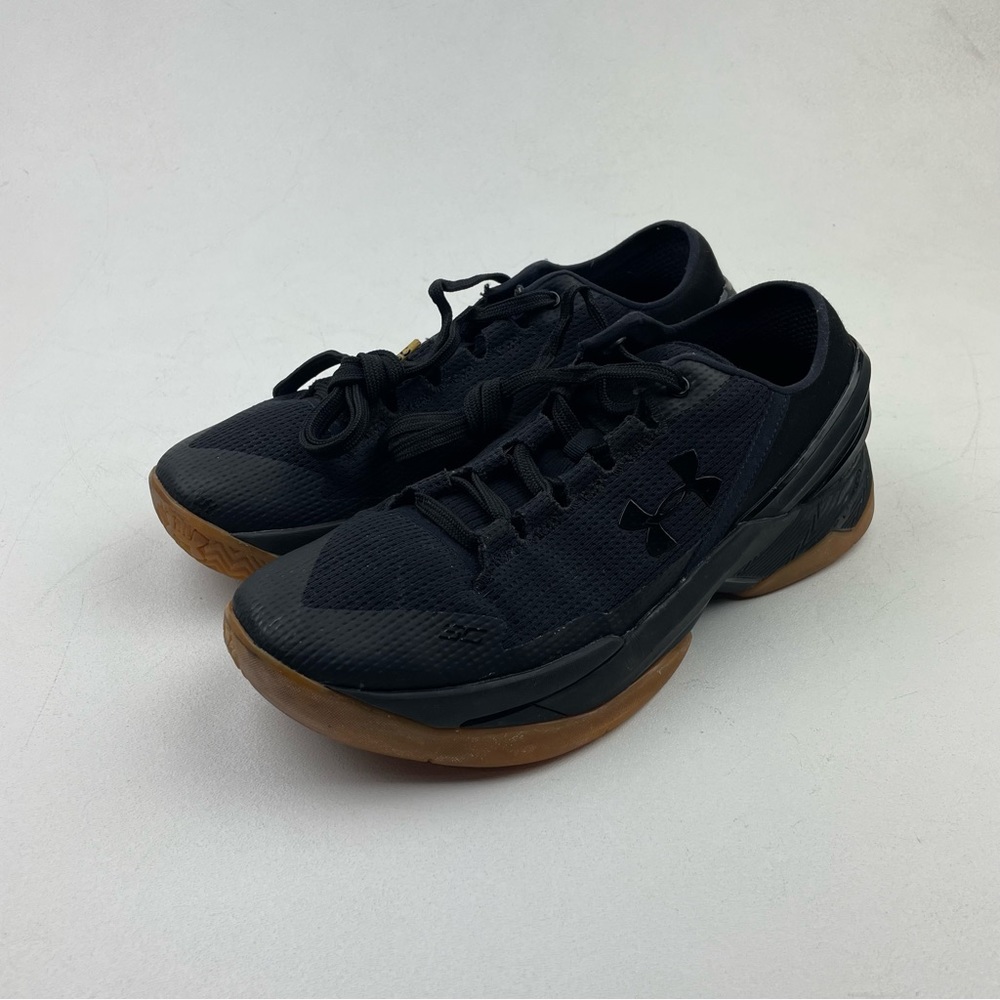 Under Armour Curry 2 Low Black Gum Bottom Mens Size 7.5 - Picture 3 of 8